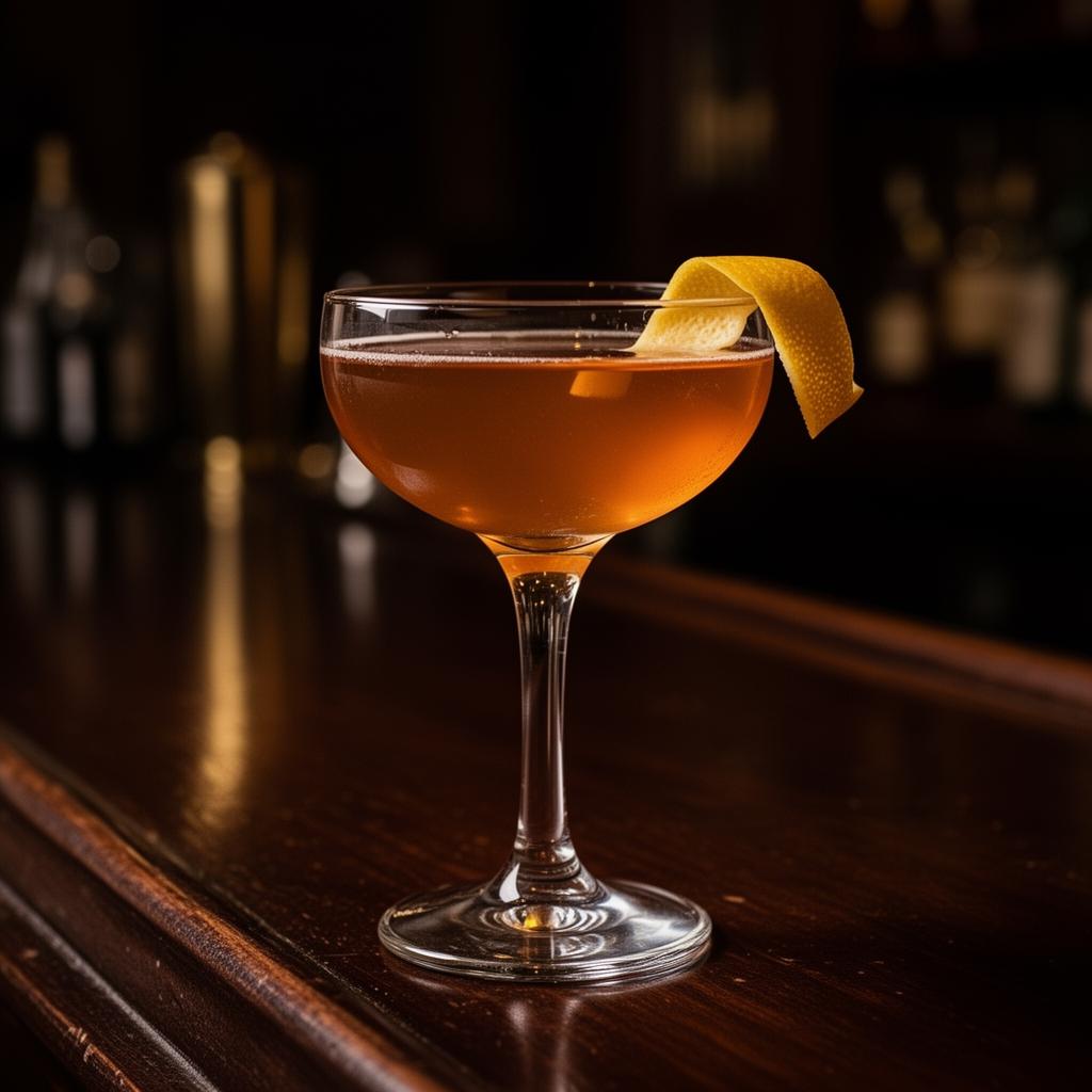 Signature craft cocktail on the bar at Stars Cafe